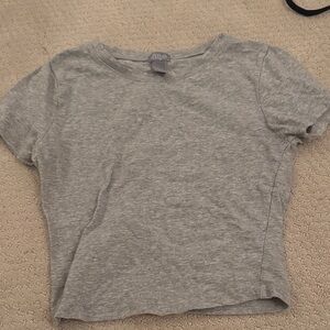 Gray baby tee